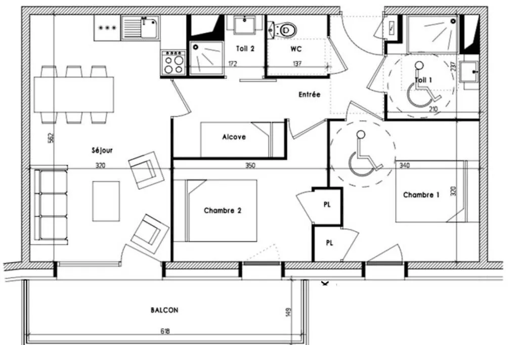 Les Cristaux De La Plagne Appartement 8 Personnes Lodges A505 Апартаменты La Plagne-Tarentaise